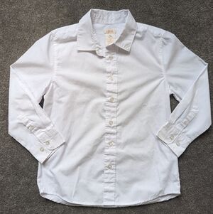 Joe Fresh Modern Tailor Boy's White Dress Shirt, Size 6-7, Classic Style